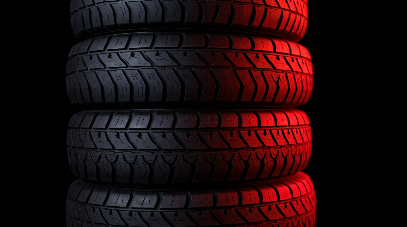 Stack of premium tyres